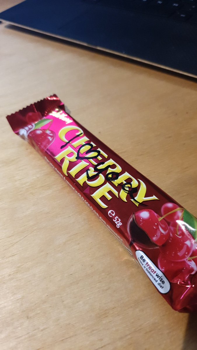 harrymontano's tweet photo. Found this waiting on my desk for me. Paired delightfully with a Dr. Pepper to create a full spectrum cherry experience. 

H x https://t.co/yNjPVXTgjQ