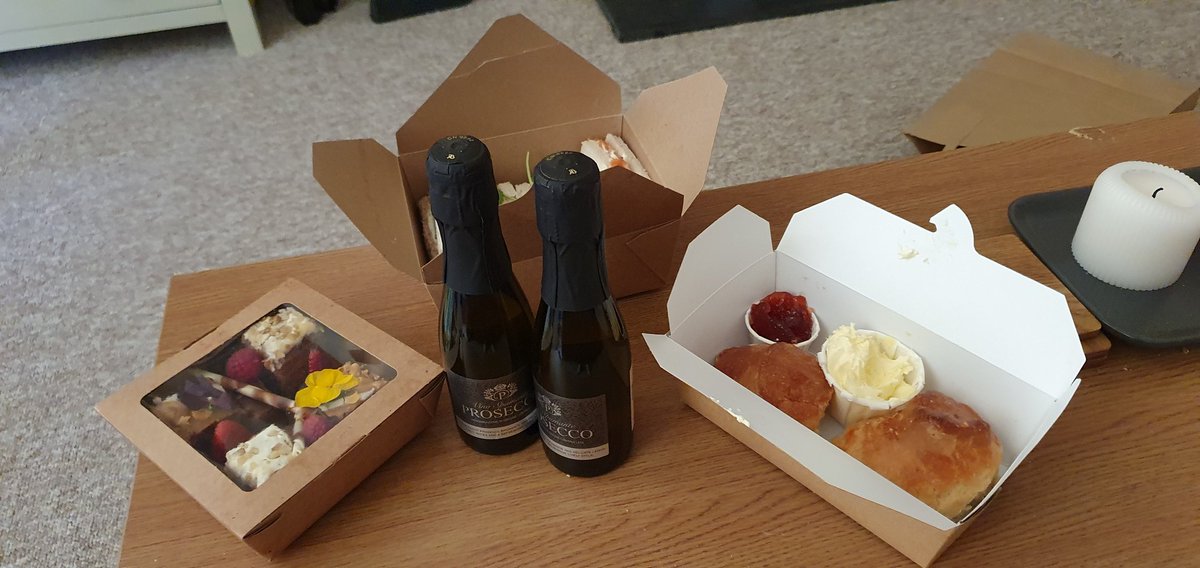 boxelboy's tweet photo. afternoon tea delivered by @TheTreasuryBar nom nom nom https://t.co/xhKwACIMkQ