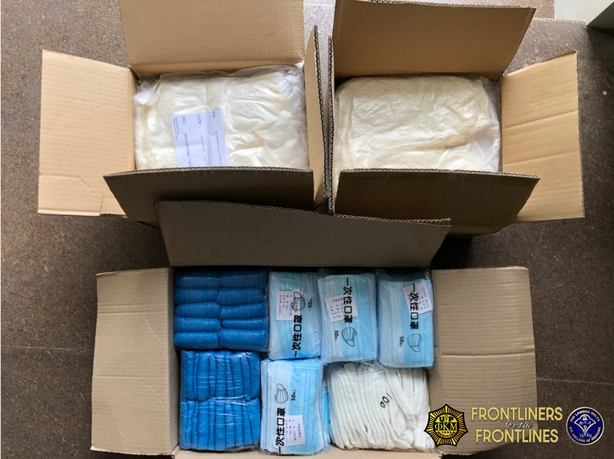 frontlinersfor1's tweet photo. Due to your overwhelming support, we passed these donations to Dr. Jose N. Rodriguez Memorial Hospital, Caloocan city last April 14, 2020.

1000 pairs gloves
250 pairs shoe covers
250 OR caps
250 surgical masks

Thank you so much! https://t.co/zdyt1XWp0Y