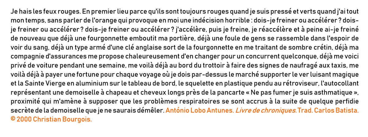 ToupiesH's tweet photo. ---> Chaque jour un extrait de roman, pour donner envie de lire ou relire l’œuvre et son auteur.
#AntónioLoboAntunes
#ChaqueJourEstUnRoman #UnRomanUnExtrait
#ChaqueJourEstUnRoman #UnRomanUnExtrait https://t.co/UMFk1uTUOf