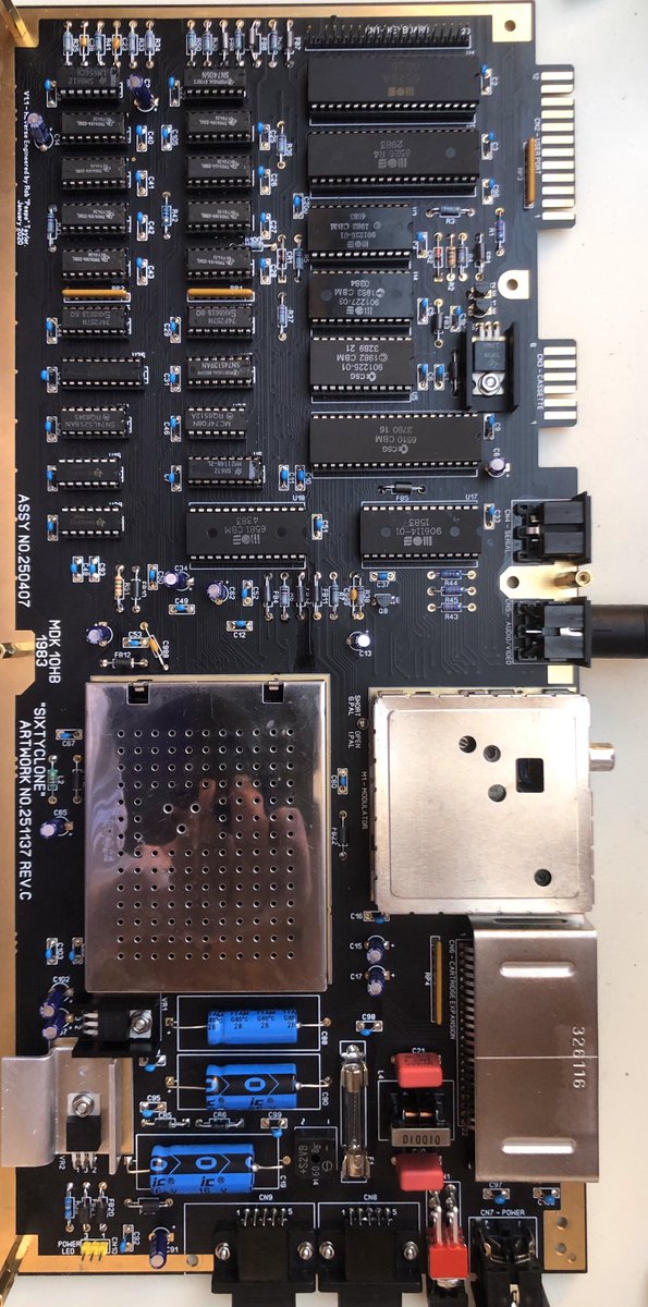 MoR33z's tweet photo. C64 250407 Project completed! After I have soldered all components, I got no picture. With the fast support of #Forum64 I was able to locate the issue. One CIA and the Character ROM was not working. Thank again to @PeepoUK https://t.co/7EKHAoVuXn