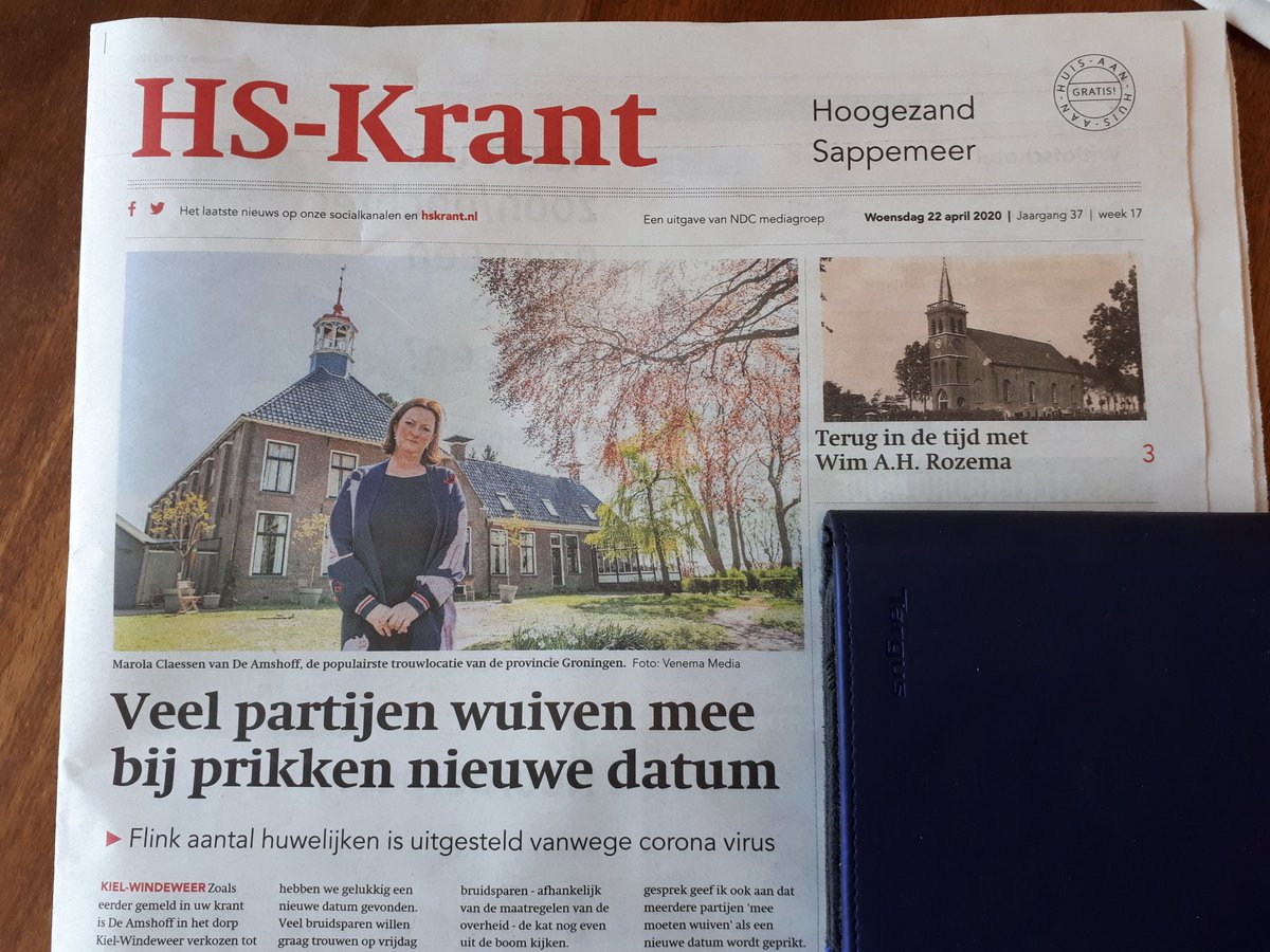 In plaatselijke krant #MiddenGroningen 2 <a href="/GroningerKerken/">Groninger Kerken</a> leden. #Amshoff in Kiel-Windeweer en kerk #Kropswolde.