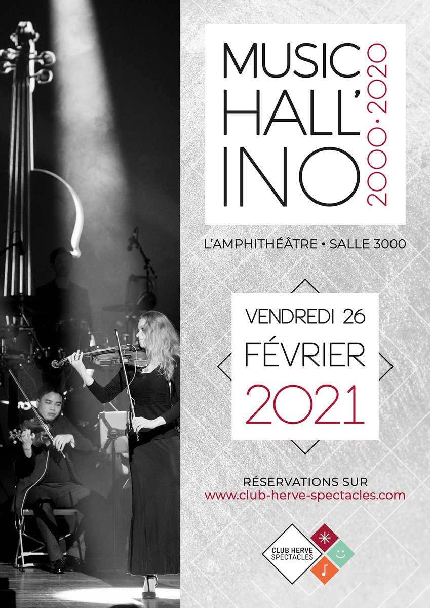 REPORT DE MUSICHALL'INO LYON 2020
Après concertation avec les responsables du Palais des Congrès de Lyon nous avons décidé de reporter ce spectacle au vendredi 26 février 2021. Réserver vos places dès à présent sur notre site internet club-herve-spectacles.com