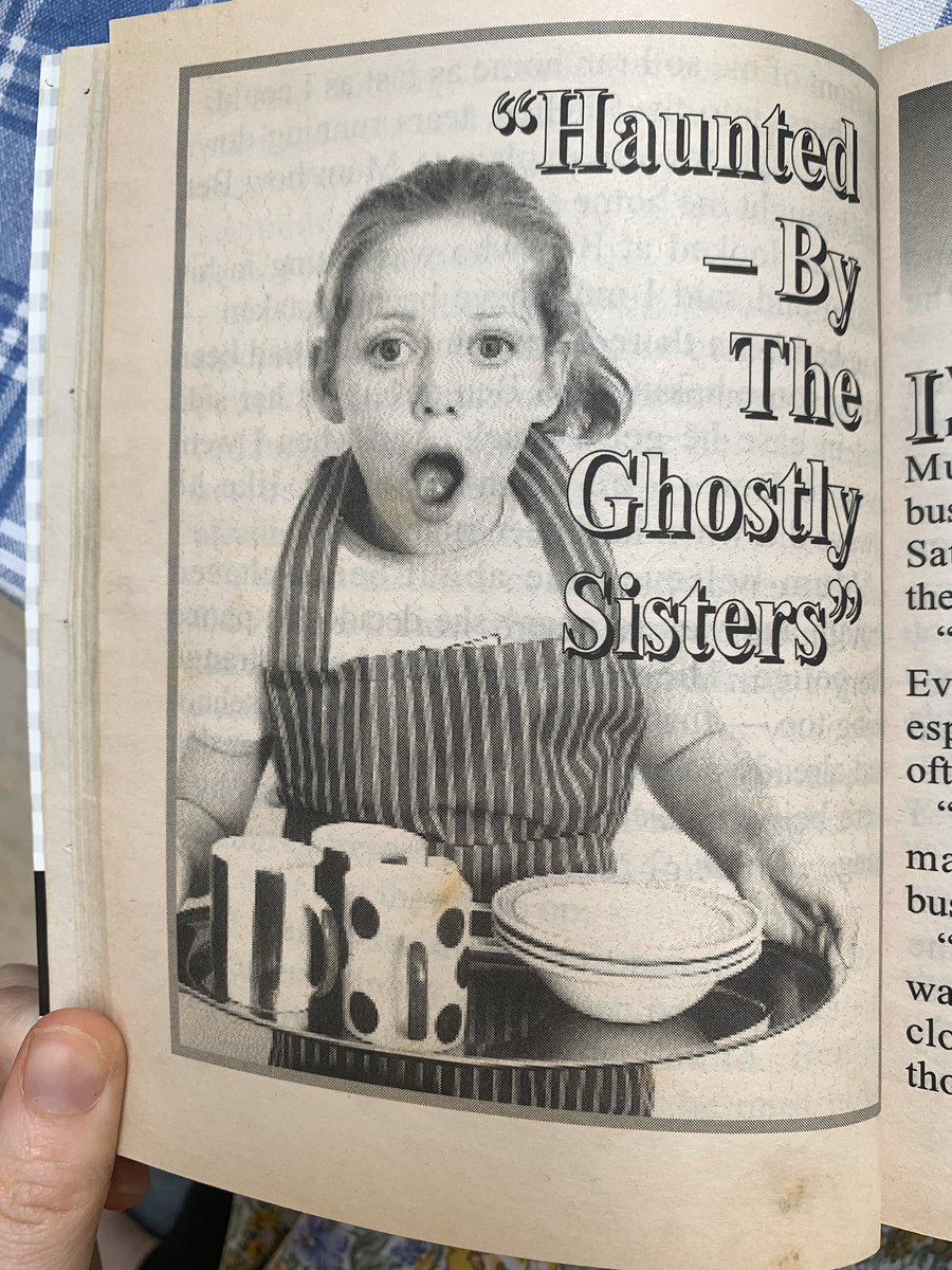 The rest of the book is just ghost stories with amazing stock photos of scared tweens and great typography.“Haunted – by the ghostly sisters”“Possessed by an evil ring” “Nightmares terrified me”“My bedroom was haunted”I remember being legit terrified by the ghostly sisters.