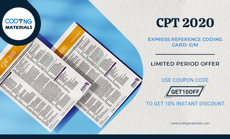 CodingMaterials's tweet image. Get an updated #CPT 2020 Express Reference #CodingCard: E/M published by #AMA for $21.95 ONLY. Visit #CodingMaterials right now and avail a discount of upto 10% on each of your purchase.
Order Now: lnkd.in/ed7x67q