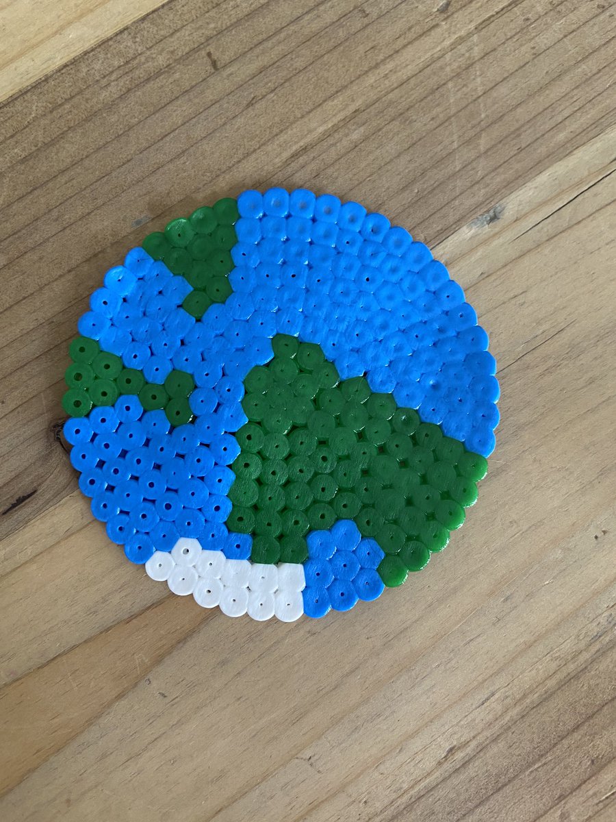 Jillycook1's tweet photo. Belle’s creation for earth day using her Ikea beads @MrsPiperKPS @MissMuirKPS @MrsBurnKPS @CodingKps https://t.co/vxkVqREZlJ