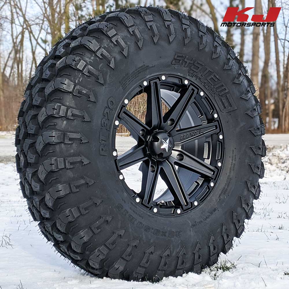 Wheel and Tire Wednesday! This week's feature is the 33' System 3 RT320 tire mounted on a 15' MSA Clutch wheel. Give us a call Monday through Thursday 8am to 8pm ET, Fridays 8am to 6pm ET. bit.ly/2K7aDPa #system3offroad #msawheels #canammaverickx3 #polarisrzr