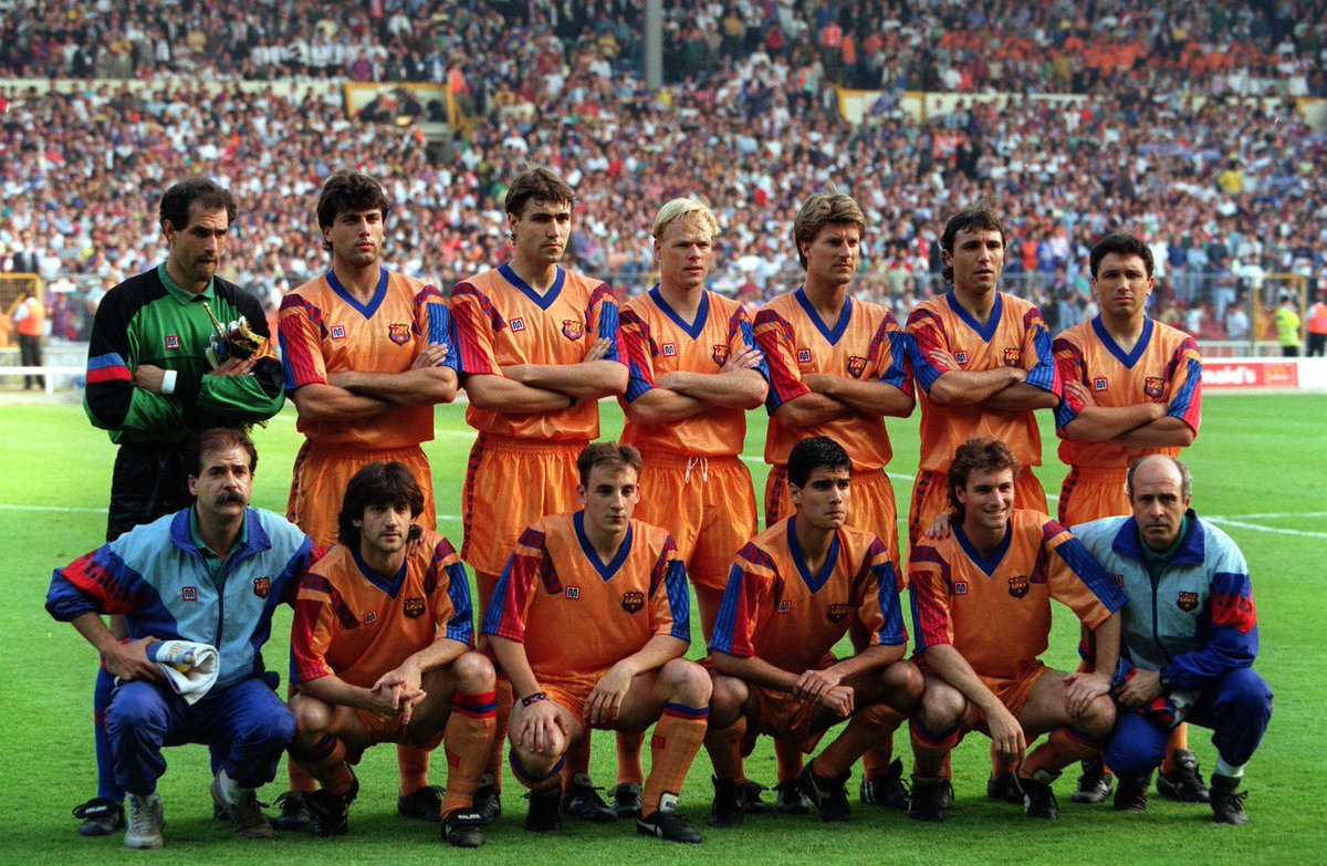 Barcelona in the 1992 European Cup FinalCan you think of any other teams to wear orange?