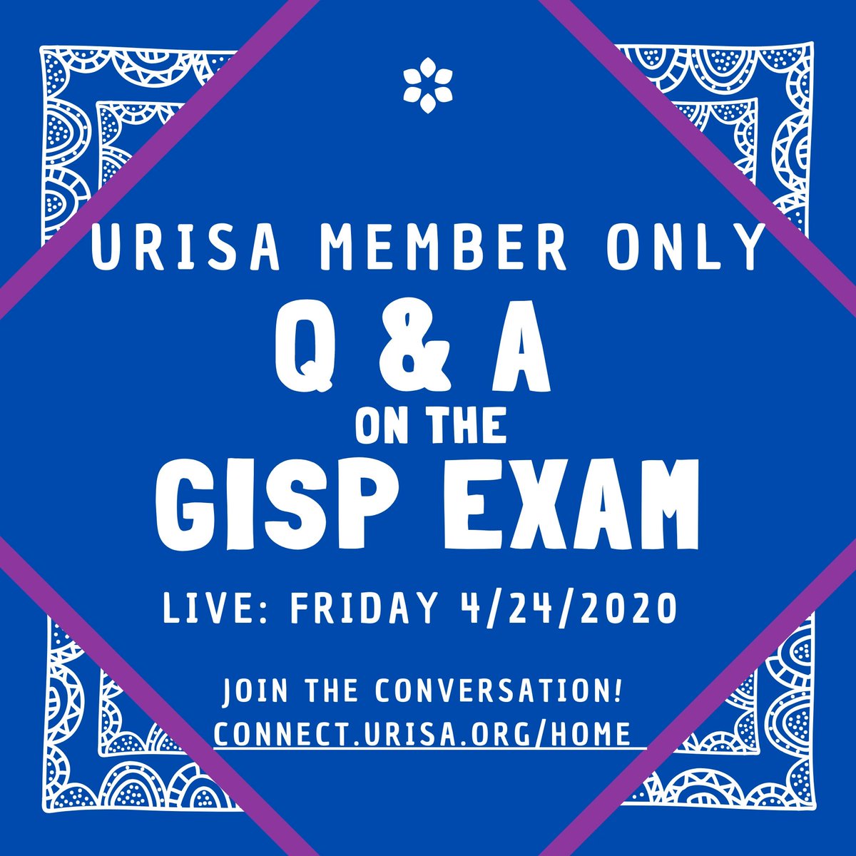 URISAVC's tweet photo. 4:00 PM Eastern/3:00 PM Central/2:00 PM Mountain/1 PM Pacific
#GISP #URISAConnected #GetCertified https://t.co/4rJgmjJhCj