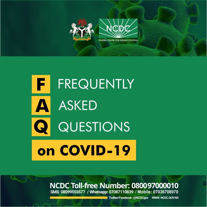 #COVID19Nigeria
KNOW THE FACTS

Q: Is there a cure for COVID-19?

A: There is no cure yet for #COVID19, however many of the symptoms can be treated. Supportive care for infected persons can be highly effective

For more FAQs visit
covid19.ncdc.gov.ng/faq.php
#TakeResponsibility