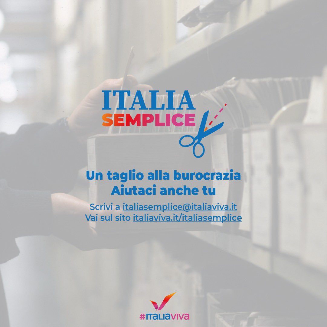 Ettore_Rosato's tweet photo. #ItaliaSemplice la campagna di @ItaliaViva per snellire e sopprimere le procedure burocratiche che ingessano l’Italia. 
Stiamo presentando una proposta di legge in Parlamento per un’Italia a misura di cittadino e di impresa. Ci serve il tuo consiglio ⬇️
https://t.co/9Rag11SRKw https://t.co/8Uu4SrDxOj