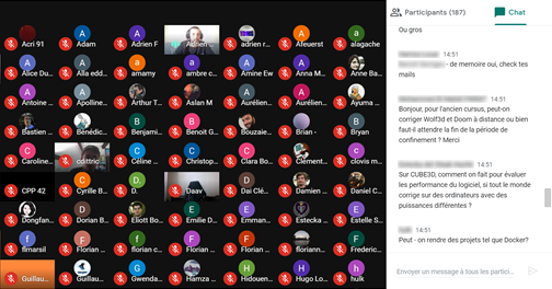 42born2code's tweet photo. Durant le confinement, la vie étudiante continue ! Nos rendez-vous AMA (Ask Me Anything) se font désormais à distance et permettent de garder le lien avec toute la communauté. Prochain rendez-vous avec les étudiantes et les étudiants : le 30 avril. #42atom https://t.co/wxzO8bxRNq