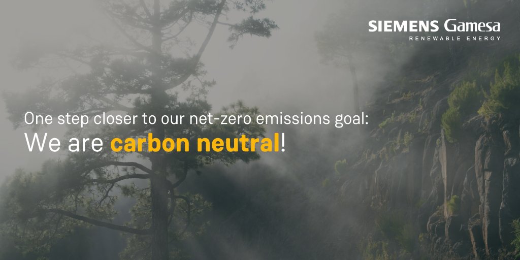 SiemensGamesa's tweet photo. Our carbon reduction strategy bore its first fruits: We are carbon neutral and therefore one step closer to reaching our long-term goal of net zero CO2 emissions by 2050.
Learn more here:
https://t.co/vleRKttYyU
#EarthDay #cleanfuturenow #carbonneutral #netzero2050 https://t.co/C9y6pw0c65