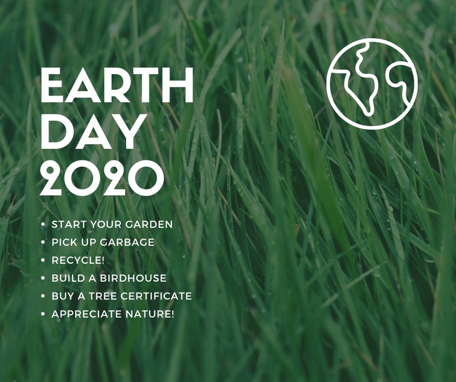 Social distancing is still important, but that doesn't mean you have to nix your Earth Day plans! Here are some ideas for celebrating at home: