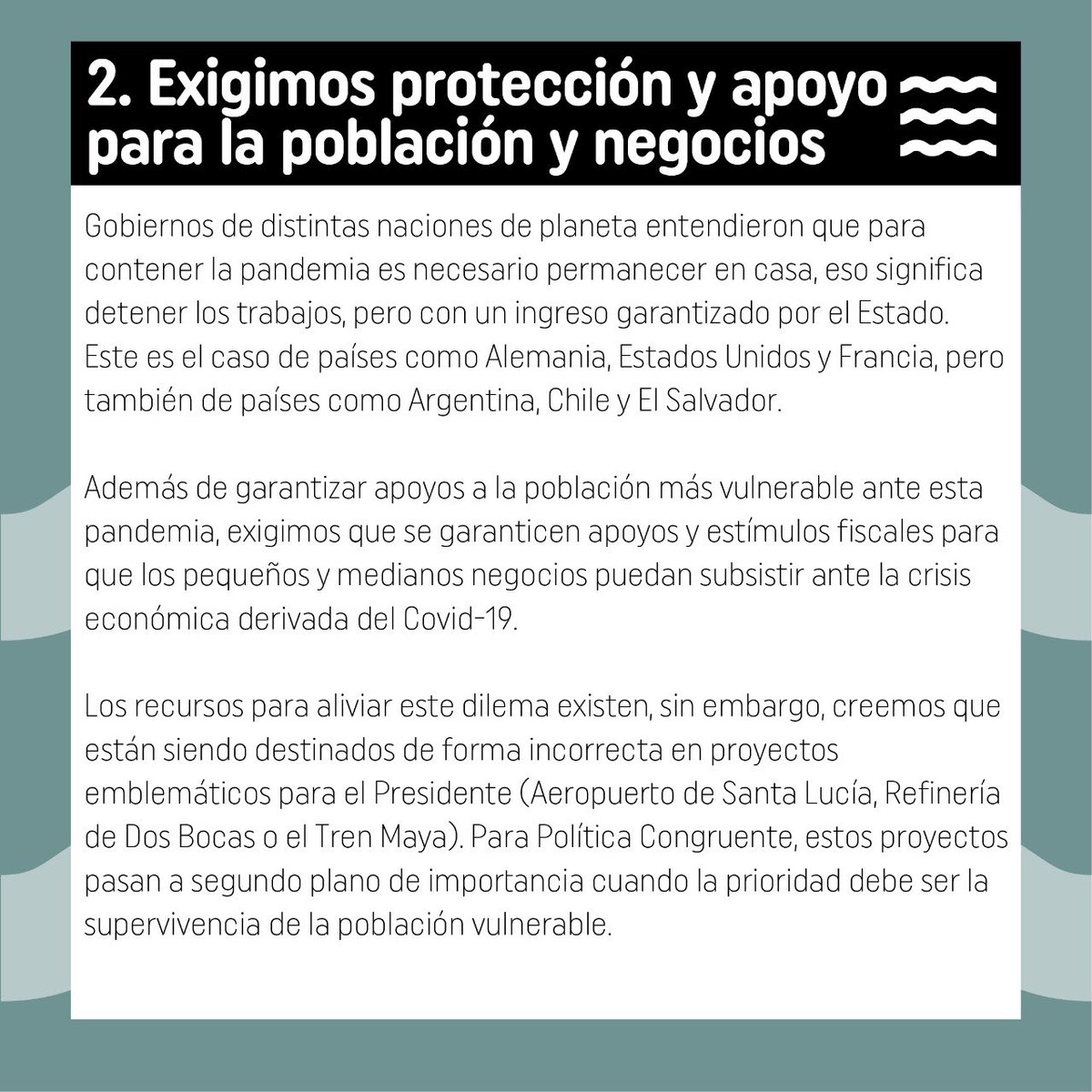 pcongruente's tweet photo. Ante la declaración de la #fase3 del #covid19 en México, en #PolíticaCongruente hacemos el siguiente posicionamiento: https://t.co/sRAd2MIxPy