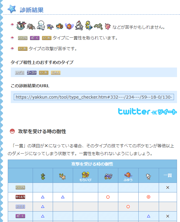 ポケモン徹底攻略タイプバランスチェッカー