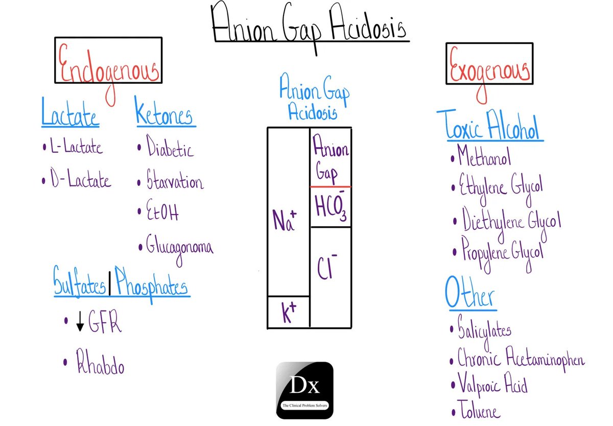 Jared Dyer, DO (@drjareddyer) on Twitter photo #MRPearls It is important to have a systematic approach to an anion gap metabolic acidosis in order to not miss anything on your differential. Check out this schema by the <a href="/CPSolvers/">The Clinical Problem Solvers</a>. <a href="/VCU_IMRes/">VCU IM Residency</a> <a href="/AudreyBJernigan/">AudreyJerniganMD</a> <a href="/JCHillyard/">Jonathan Hillyard, DO</a> <a href="/chrisLyoungmd/">Chris Young</a> <a href="/ktwaybill/">Katie Waybill, MD</a> <a href="/jkidd03/">Jason Kidd</a> <a href="/VCU_Nephrology/">VCU Nephrology</a> #MRPearls It is important to have a systematic approach to an anion gap metabolic acidosis in order to not miss anything on your differential. Check out this schema by the <a href="/CPSolvers/">The Clinical Problem Solvers</a>. <a href="/VCU_IMRes/">VCU IM Residency</a> <a href="/AudreyBJernigan/">AudreyJerniganMD</a> <a href="/JCHillyard/">Jonathan Hillyard, DO</a> <a href="/chrisLyoungmd/">Chris Young</a> <a href="/ktwaybill/">Katie Waybill, MD</a> <a href="/jkidd03/">Jason Kidd</a> <a href="/VCU_Nephrology/">VCU Nephrology</a>