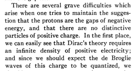 In one of Dirac's first papers after the discovery of his eponymous equation, he explored the idea of the proton being the positively charged anti-particle of the electron. But a 1930 paper by Oppenheimer pointed out problems with this interpretation. https://journals.aps.org/pr/abstract/10.1103/PhysRev.35.562