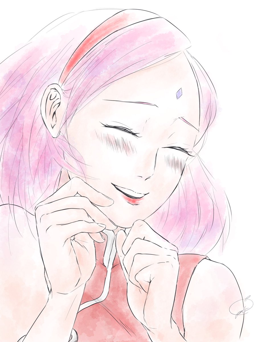 apple5cmS's tweet photo. 愛する旦那様🍅や愛娘🥗の話になると…
この笑顔です🌸🌸🌸
笑った🌸ちゃん、だいすきだ。
#NARUTO #サスサク https://t.co/cePLuTJL4Q
