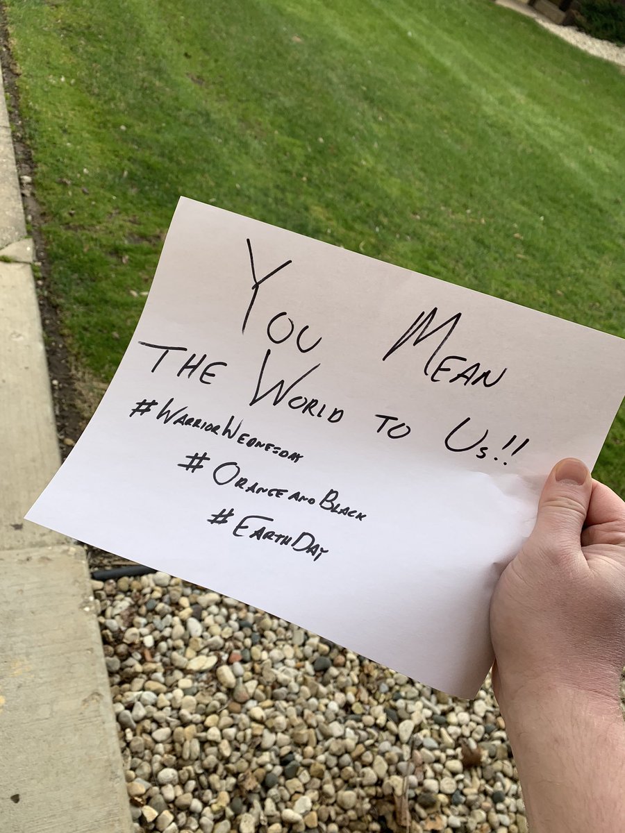 It’s a windy and chilly #WarriorWednesday which reminds me of being at the back door. Happy #EarthDay. Make sure you get outside and enjoy some fresh air today (avoiding the rain, unless that’s your thing). #OrangeandBlack