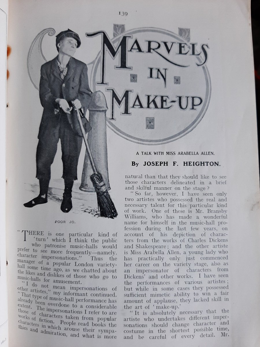 Marvels in "Make-Up": Apparently her transformation into the male characters was so convincing, the teenager "adopted the plan of 'making up' on the stage" to prove she was not replaced by a male actor.