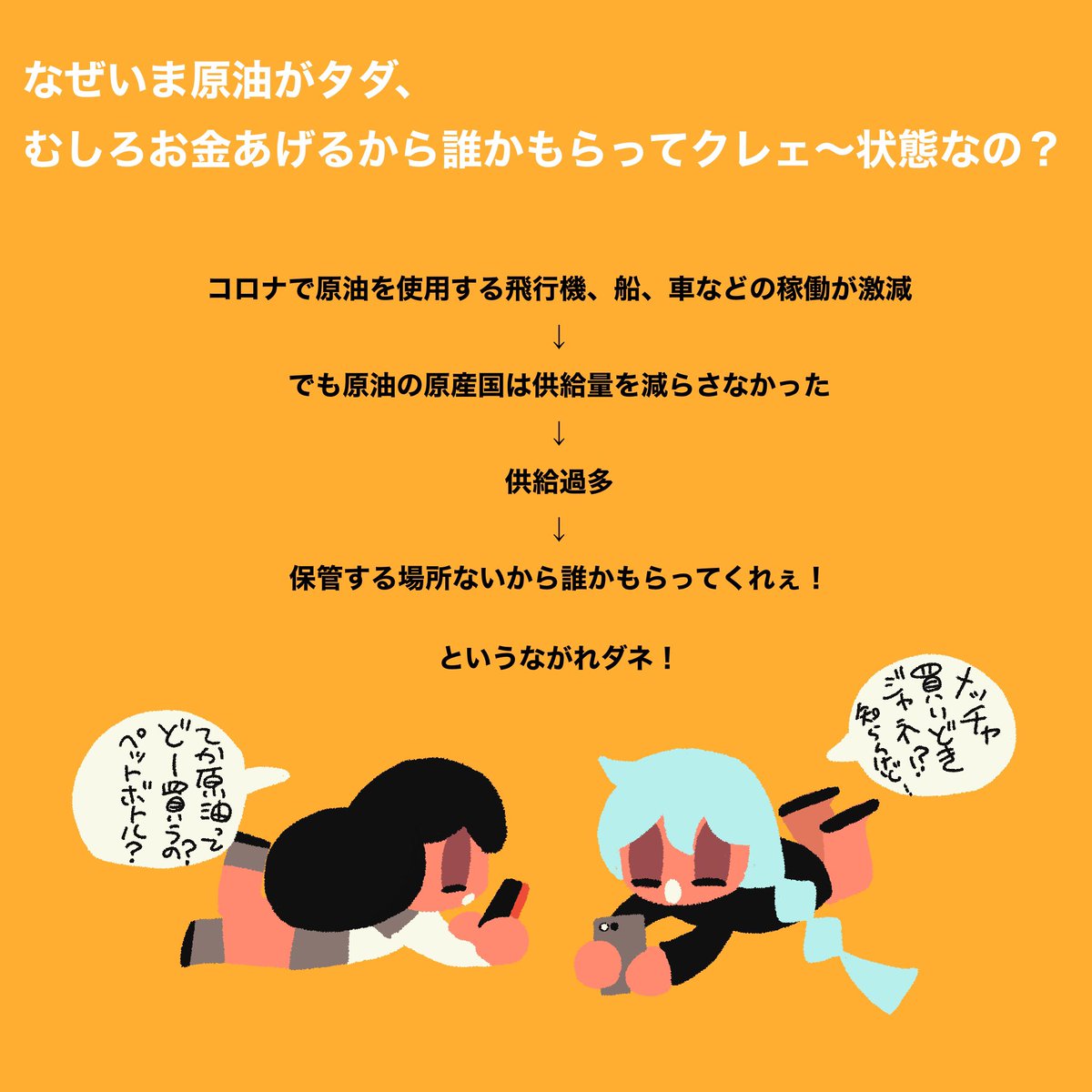 原油価格がなんとマイナス!!!
どうする!? 