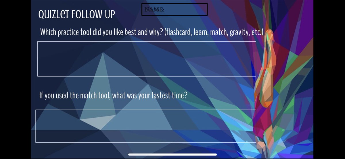 MsBatenhorst's tweet photo. Reflecting on learning from Quizlet with a quick write! #CISDRocks #CIS https://t.co/7ppnCjNe3C