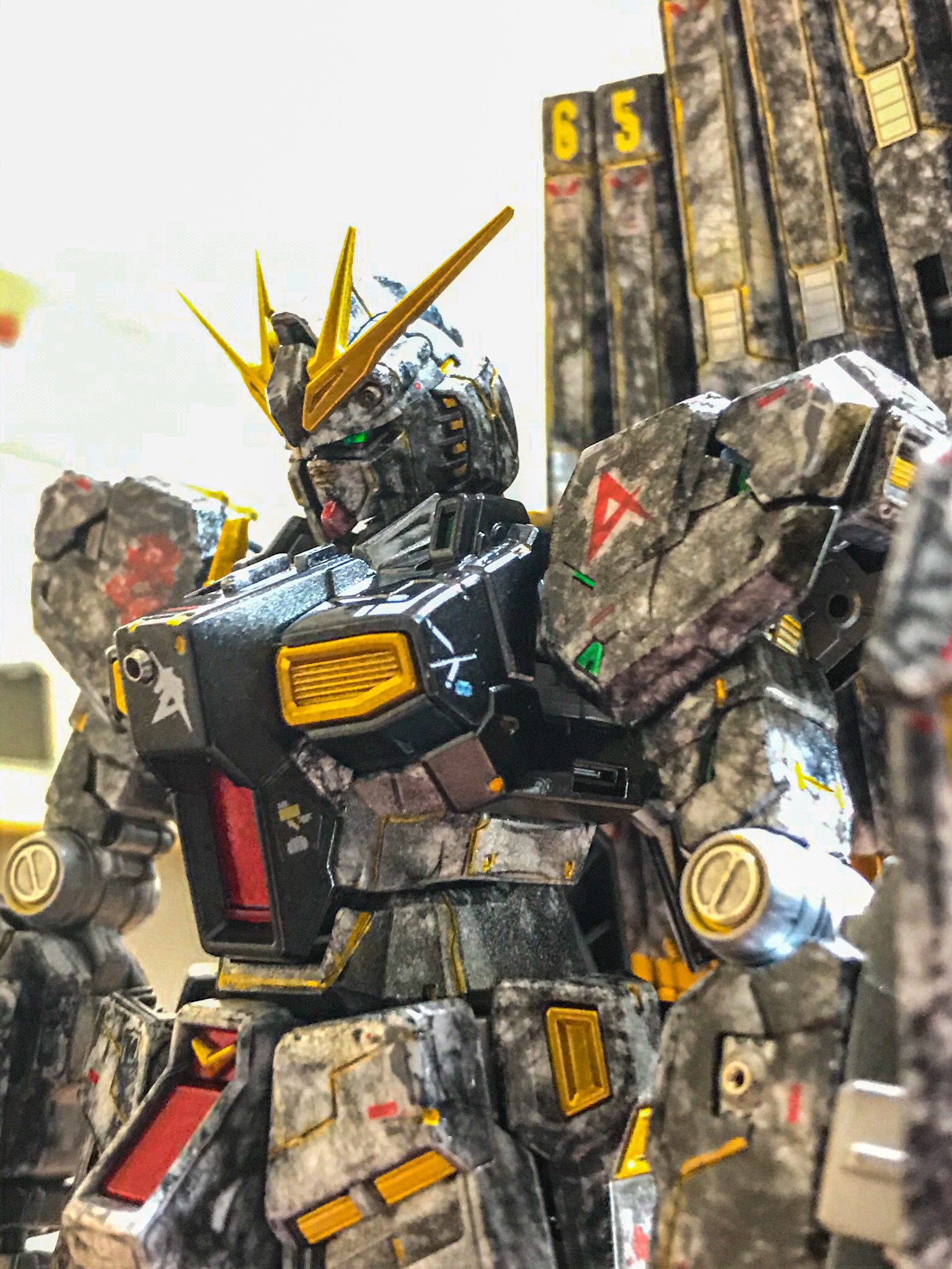 大理石塗装】νガンダム完成品