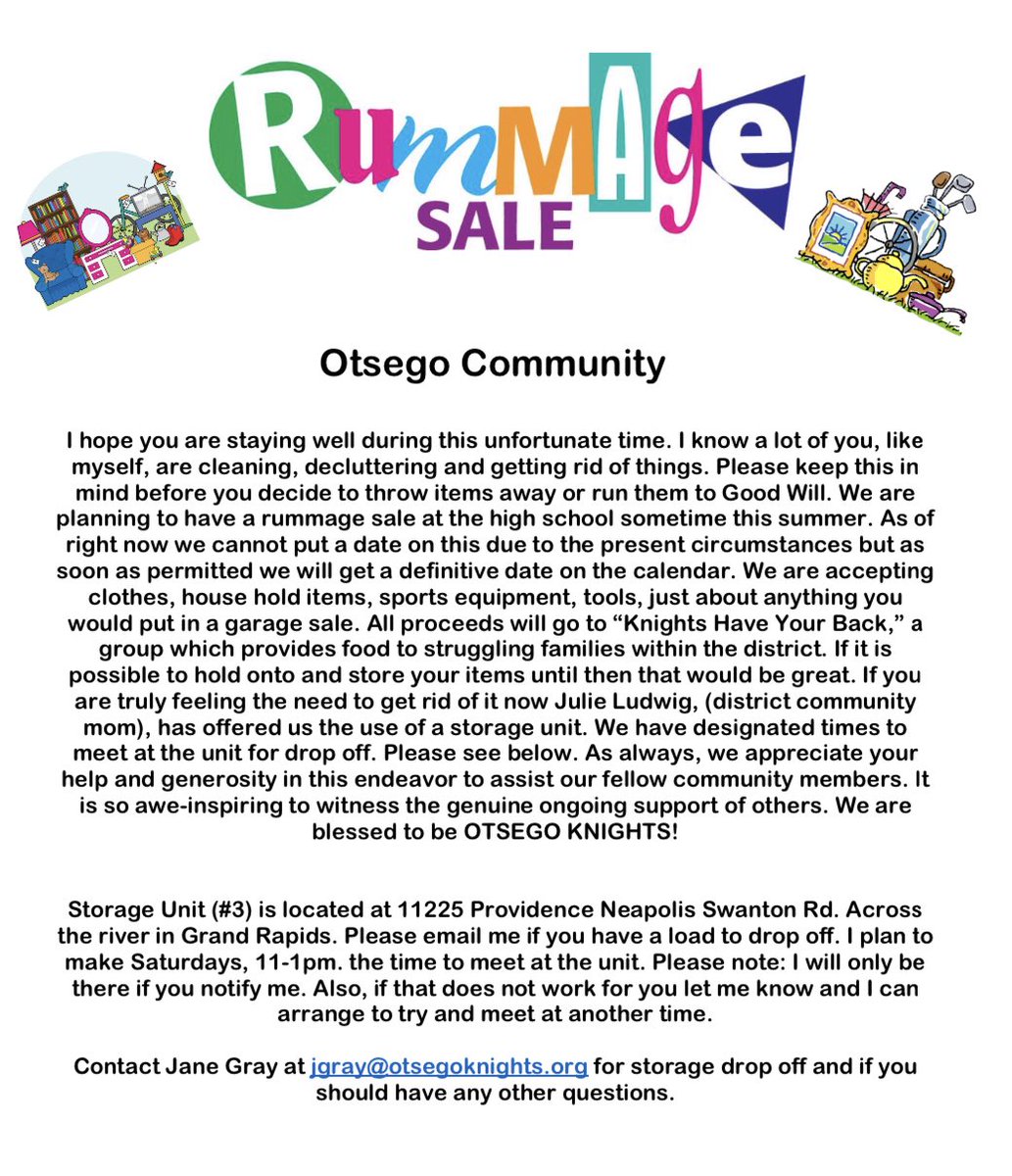 nursejaneots's tweet photo. Shout out to anyone cleaning &amp; decluttering! I will be at the storage unit this Saturday from 10am-noon if you need to drop off items! https://t.co/2xz8LI8DuM