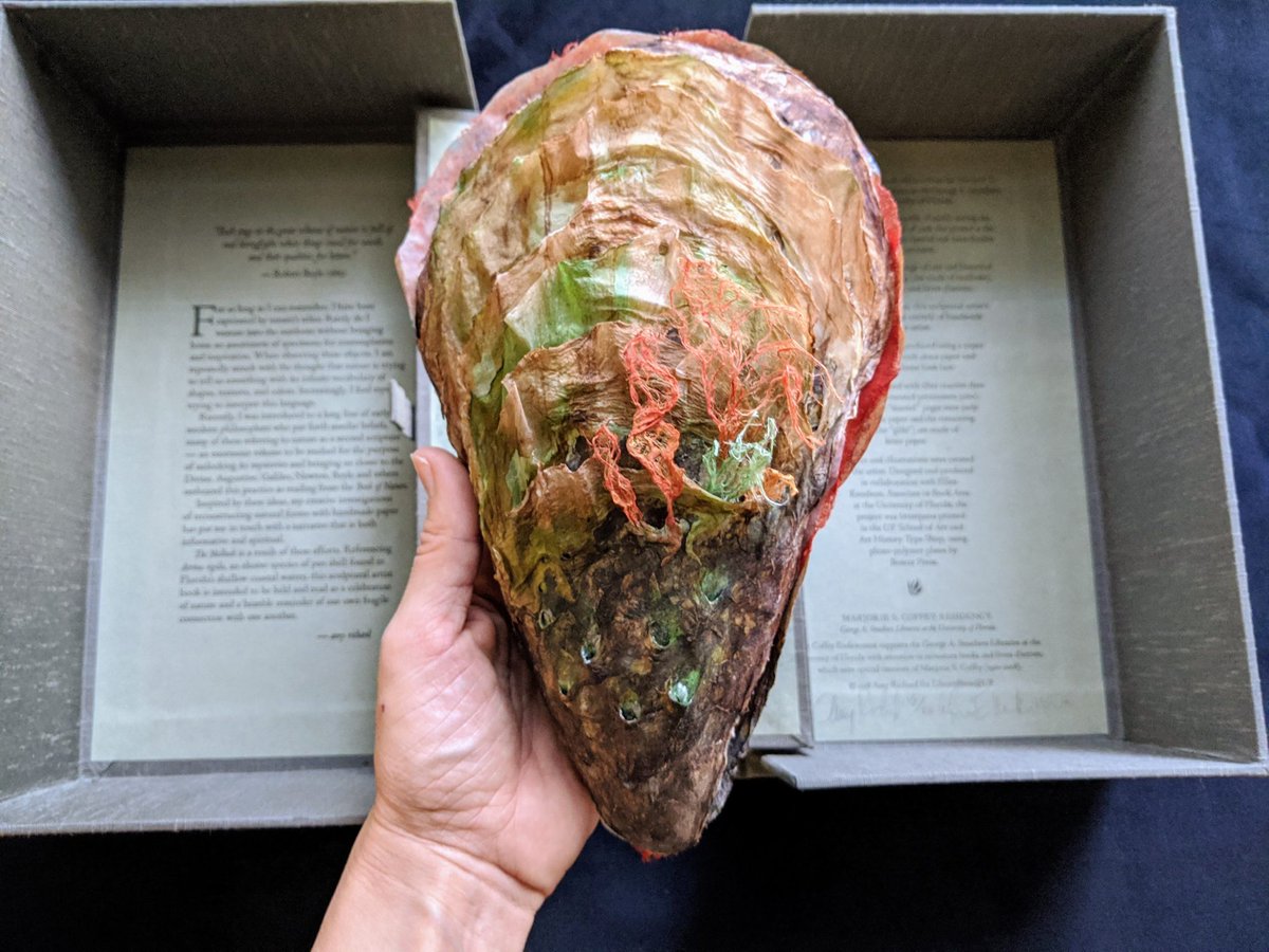 Amy Richard’s "The Mollusk" was inspired by her research and study of natural history and rare books during an artist residency at the University of Florida. It's intended to be held & read as a celebration of nature.  #Earth Optimism