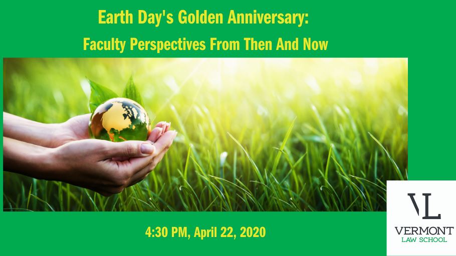 VTLawSchool's tweet image. We're celebrating #EarthDay50 with a webinar featuring faculty perspectives today at 4:30 PM. Hope you can join us! bit.ly/2XF9VAC