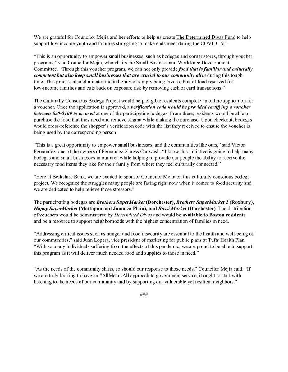 juliaforboston's tweet photo. Today we launched our Family Relief Fund! This project is in collaboration with Determined Divas, Tufts Health Plan, the Family Independence Initiative, and Berkshire Bank to help small businesses and low-income families during this pandemic. Read more ⬇️

https://t.co/6A404YTh2O https://t.co/12RWbfn03o