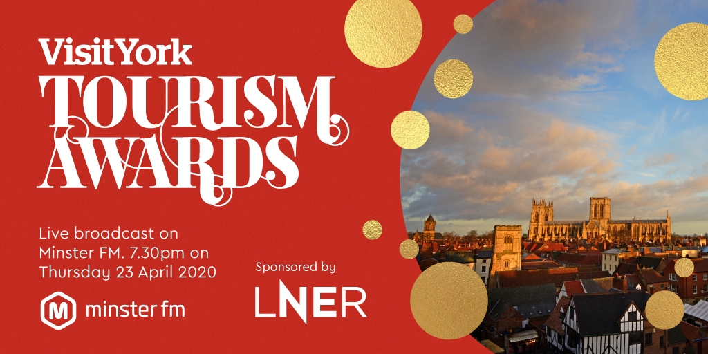 Shout out to our #VYTA20 hosts @BenMinsterfm and @Laura_Castle who will be revealing Visit York Tourism Awards 2020 winners tomorrow at 7:30 PM on @minsterfm live radio broadcast. We’re also delighted to have our headline sponsor <a href="/LNER/">London North Eastern Railway</a> on board with us again this year.