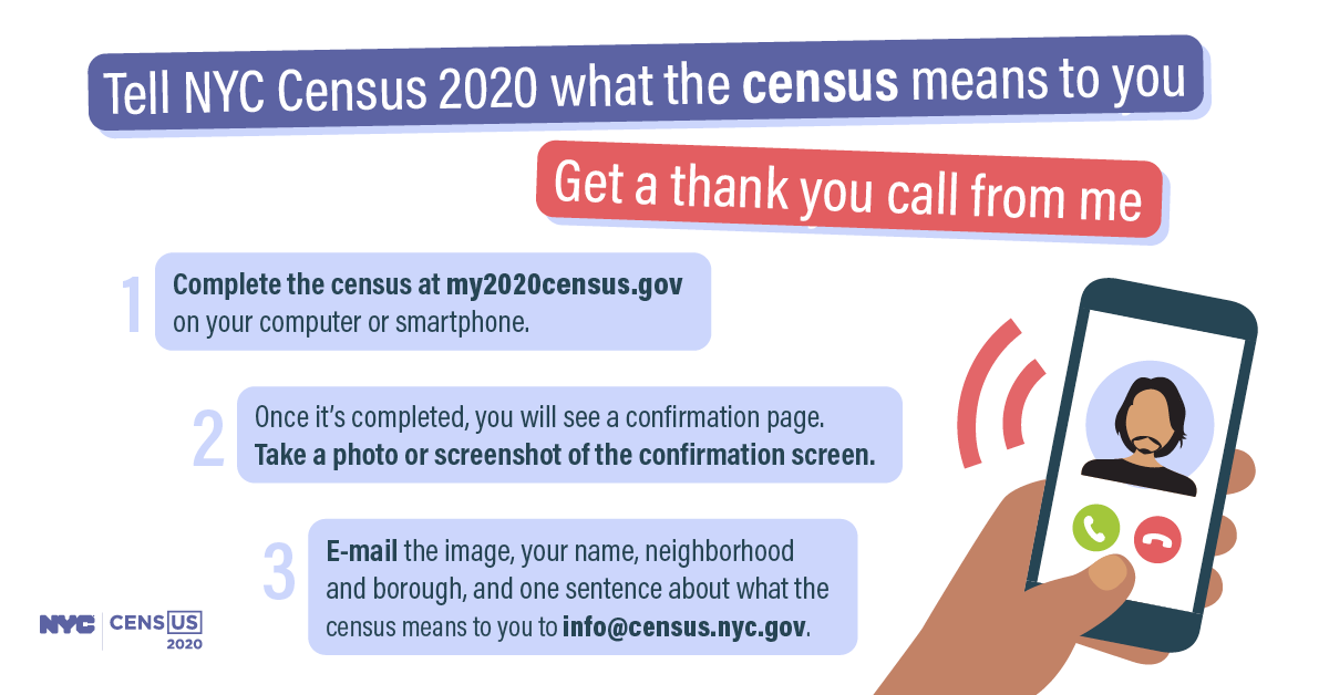 Lin_Manuel's tweet photo. Hey, NYC! We're 11 points behind the nation on census numbers, so I'm working again w/ NYC Census 2020 @JulieMenin. If you fill out the census online in the next week, you'll have a chance to win a call from me. Check out the instructions &amp; #GetCountedNYC https://t.co/HgVXhMk0Fy https://t.co/YzpceqcqF7