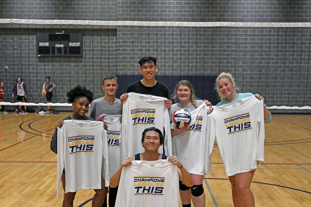 UNCGRecWell's tweet photo. We are missing some volleyball today, so why not share some of our VB champs. "1" (Indoor VB - Gold) "Attack Pack" (Indoor VB - Rec) "Pi Kapp" (Sand VB - Gold) @UNCG_SA #SpartansTogether https://t.co/A2wmLlB1NC