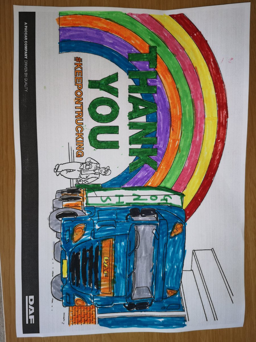 Bird2601's tweet photo. George and Anders enjoyed colouring the posters, stay safe Mr B 👍#keepontrucking https://t.co/7BDyKh8RCi