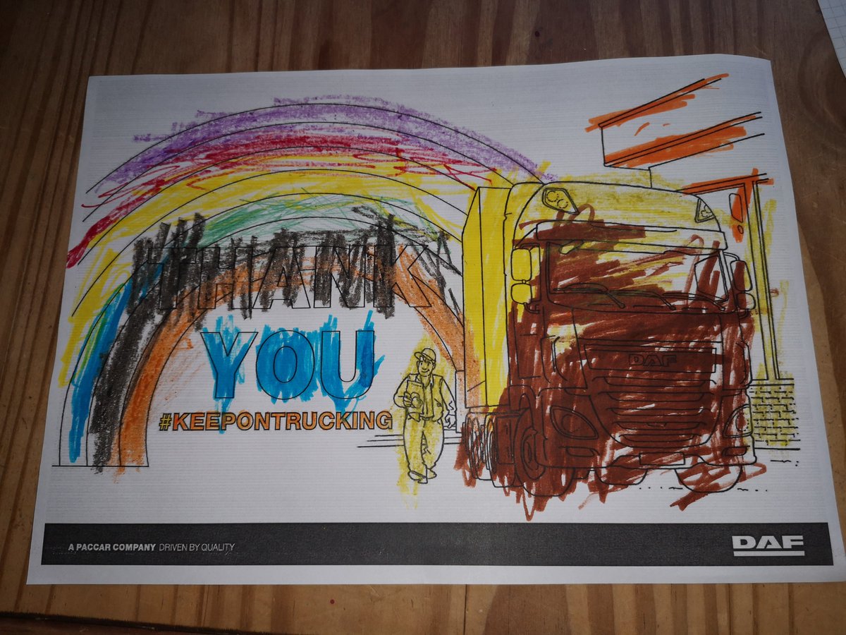 Bird2601's tweet photo. George and Anders enjoyed colouring the posters, stay safe Mr B 👍#keepontrucking https://t.co/7BDyKh8RCi