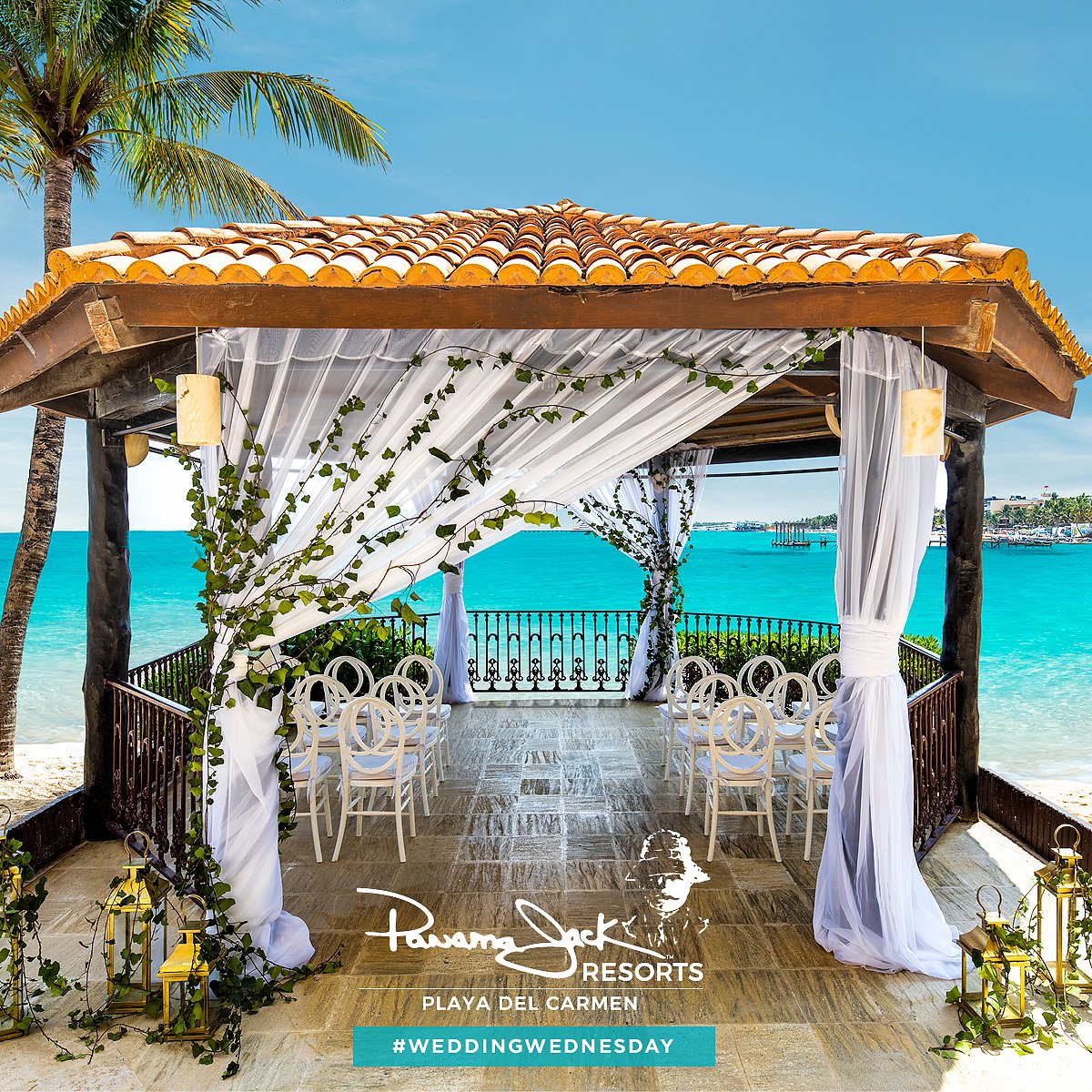 BlueAshTravel's tweet photo. Your happily ever after has found its destination at Panama Jack Resorts Playa del Carmen. With customizable wedding packages and special group rates, it's the ideal place to celebrate your love amidst friends and family. #WeddingWednesday https://t.co/09DNrxQWXR