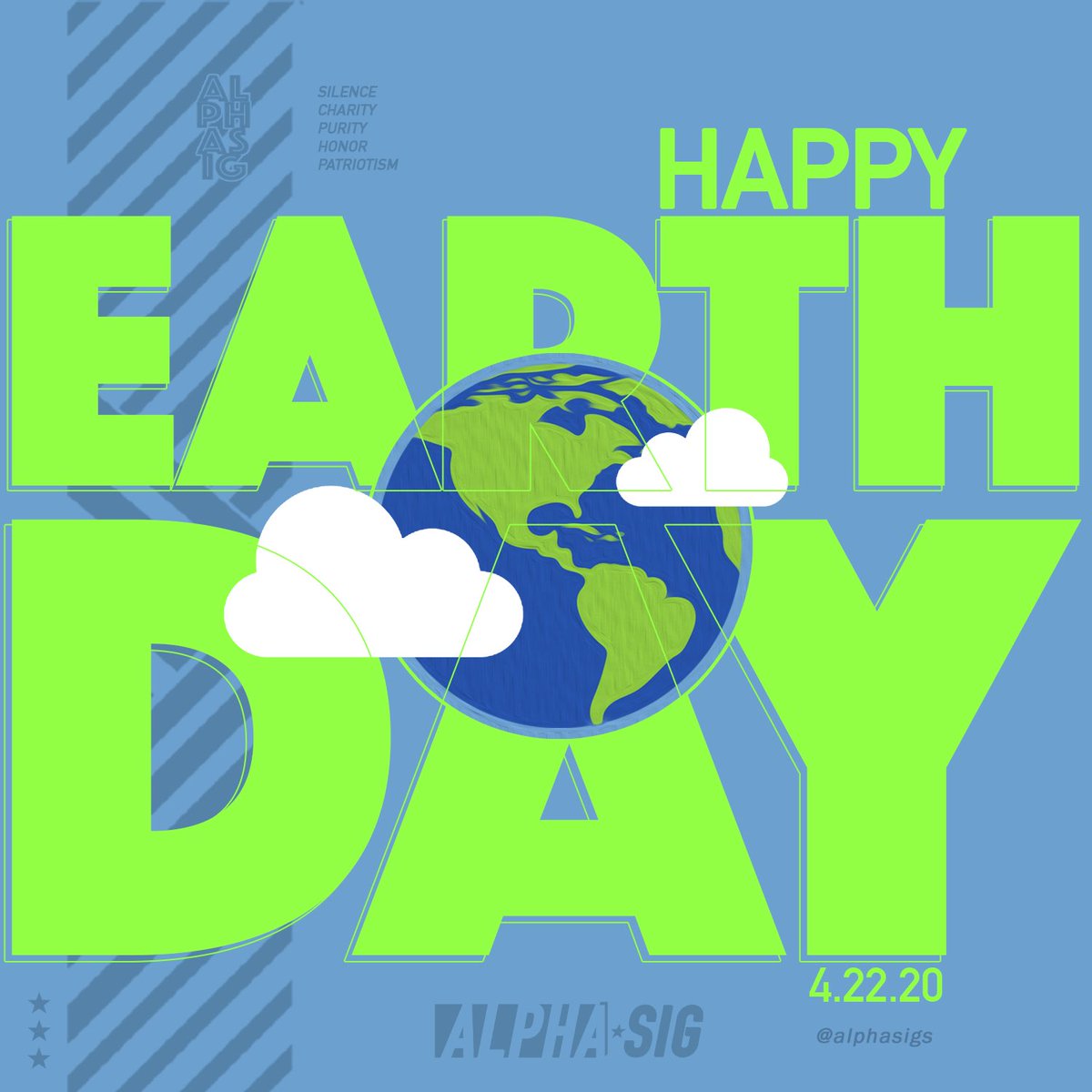 Happy #EarthDay! Let’s continue to do our part to cherish and appreciate our home. #AlphaSig175