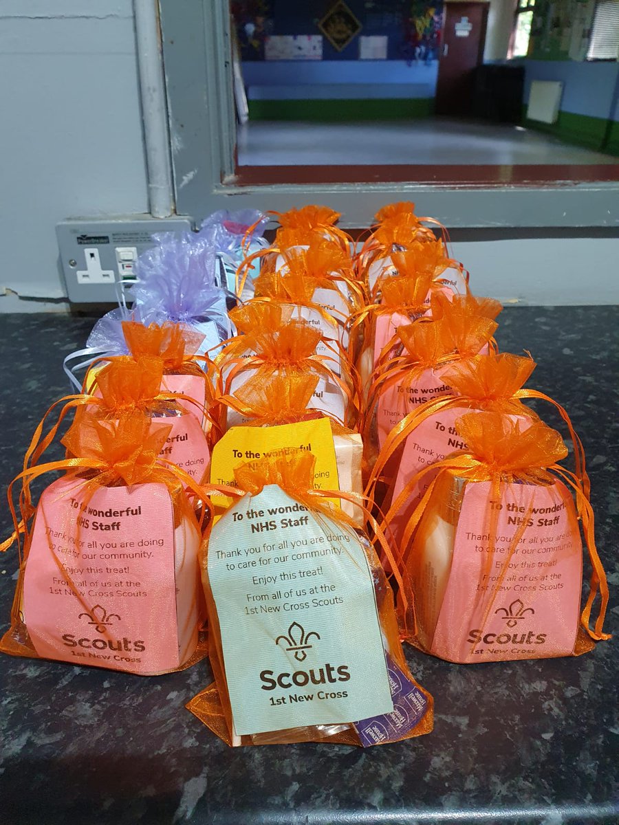 Our fantastic Cub Leader Kestrel has been collecting donations from our Scouting families to make more treats to send to our local hospitals for NHS Staff #thankyoukeyworkers #NHSheroes #NHSThankYou #Lewisham