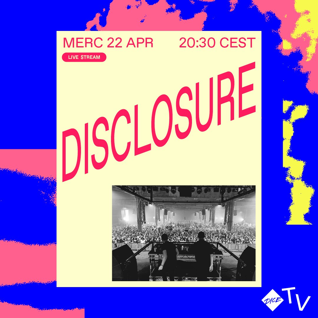 diceitaly's tweet photo. La nostra selezione dei migliori eventi in streaming su DICE TV. Dai @disclosure , agli approfondimenti musicali di @lucadegennaro passando per un live delle @DreamWifeMusic , non ti resta che andarli a sentire tutti cliccando su https://t.co/ItsDqCdkH0. https://t.co/4MLUHIh7Kx