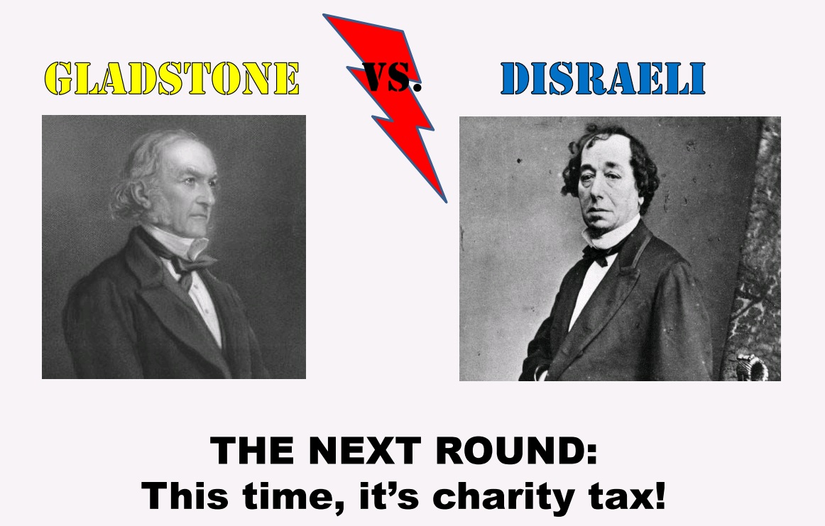 I particularly recommend Disraeli's response, as it's rare to see charity tax issues used as such a thinly-veiled cipher for deep personal dislike: https://api.parliament.uk/historic-hansard/commons/1863/may/04/bill-91-committee#S3V0170P0_18630504_HOC_51An exchange that even prompted me to make this slide a few years back...