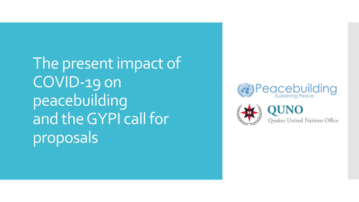 QuakerUNOffice's tweet photo. We recently partnered with @UNPeacebuilding to convene a global virtual discussion with #civilsociety on the impact of #COVID19 on #peacebuilding & #development, & the #GYPI2020. Learn more here! https://t.co/kHQX2SzjOg https://t.co/gxqIZ98899