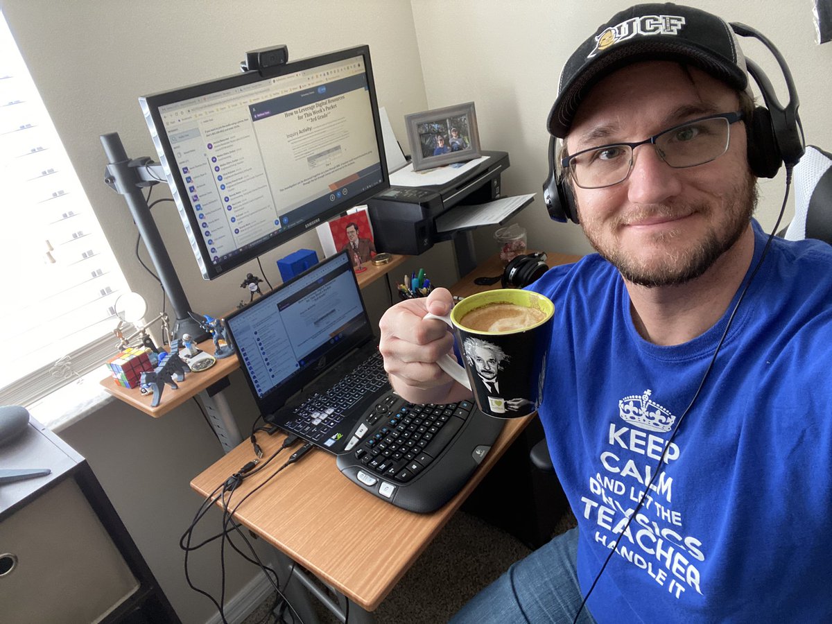 KevinThomasOCPS's tweet image. Good morning! ☀️ #coffeetime with @CDLocps Elementary Science #distancelearning webinars. Have a good day everyone! #OCPSscienceK5