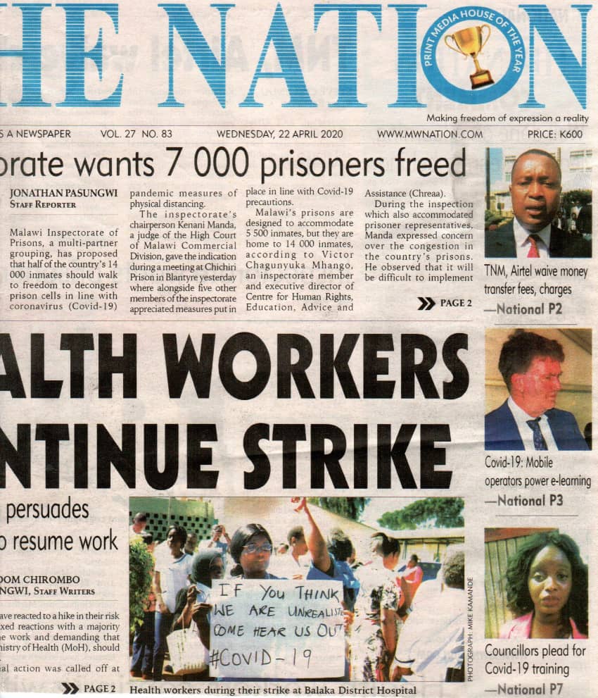 GJU_Malawi's tweet photo. Thanks to @NationOnlineMw for covering our intervention with the female councillors. We also delivered 100 posters to the @pwcmalawi for their members to display in their constituencies.
#COVID19Mw #WomenConcillors #LocalGovernmentWorks #FemaleLeadershipandEmpowerment https://t.co/0vaLgJBi7D