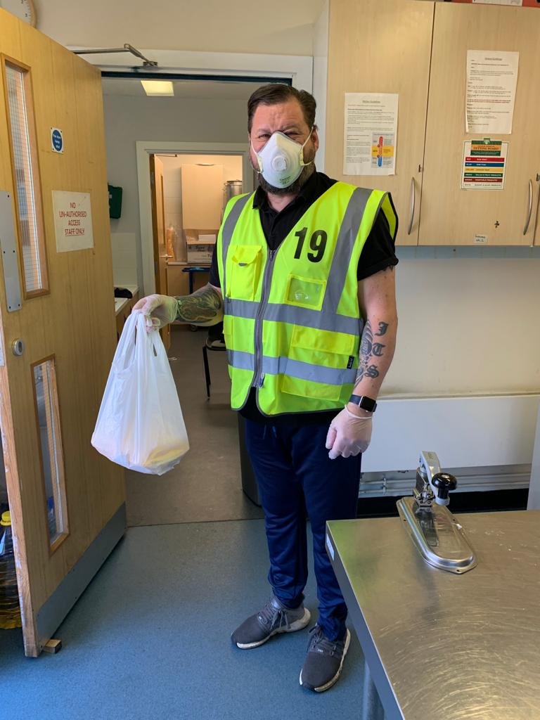 yourcolchester's tweet photo. Our Community Response Team has been supporting Dale Sainty, who runs the Greenstead Filling Station Cafe to set up a not-for-profit ‘meals on wheels’ service, so that Greenstead residents are able to get hot meals daily 🍴 #OneColchester #Covid19 #StayHomeSaveLives https://t.co/KRmnrkJ2pO