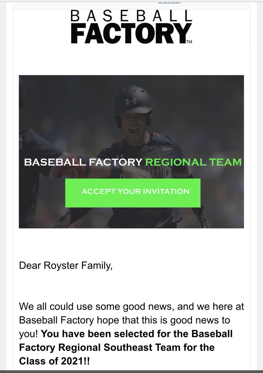 LjRoy10's tweet photo. I want to thank @BaseballFactory  for selecting me for the Regional Southeast Team for the class of 2021 👏🏽 https://t.co/Gj7FxnxkZV