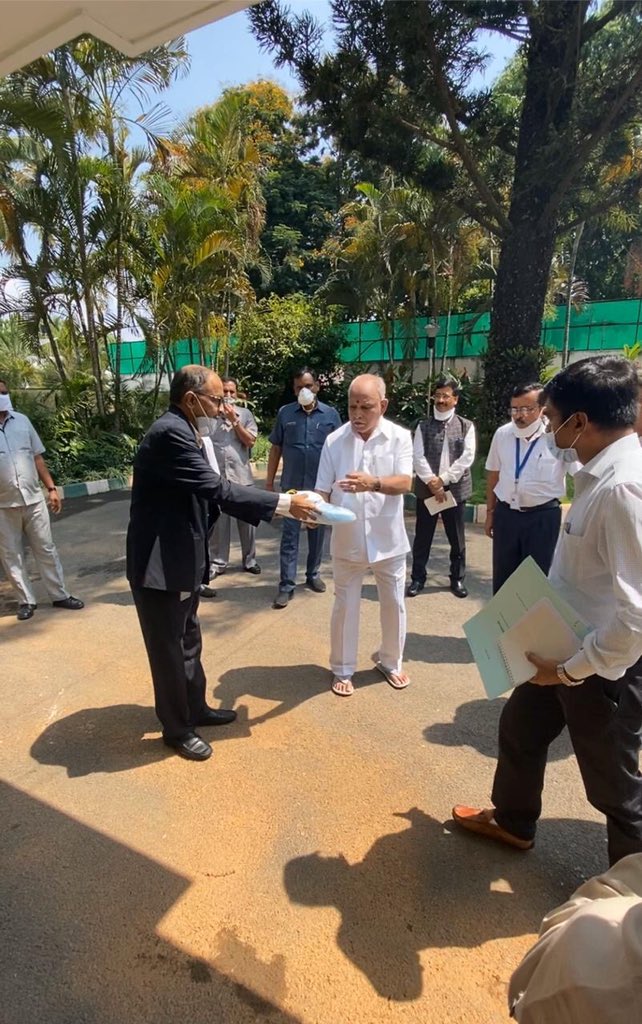 TVS Motors  handed over 3,000  PPE and  10,000 N95 masks to Shri.  B.S. Yediyurappa Chief Minister of Karnataka as a part of the proactive measures undertaken to support the Government in their sustained efforts towards containment of COVID-19. <a href="/tvsmotorcompany/">TVS Motor Company</a>