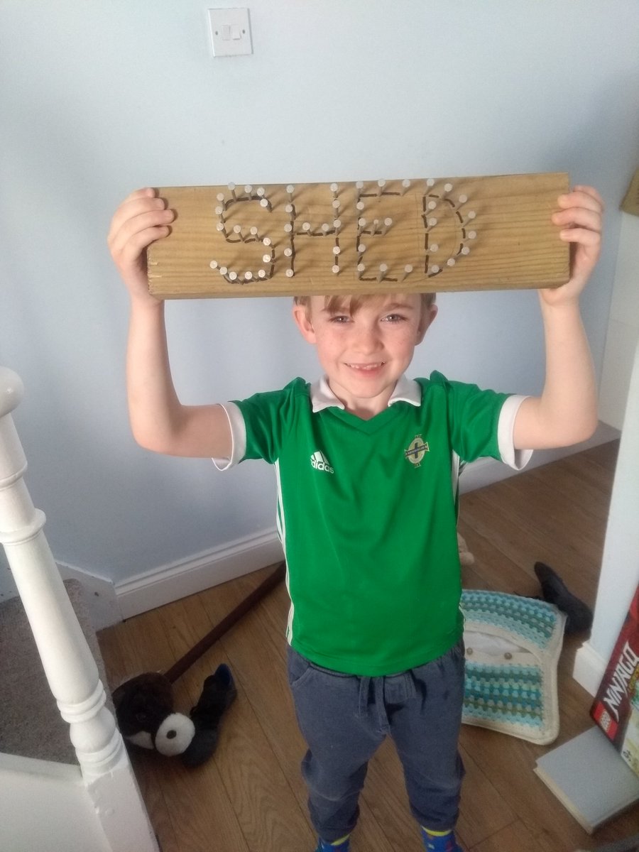 Stan and I have been making this cool sign for my new workshop using the brilliant <a href="/AxminsterTools/">Axminster Tools</a> guides #beattheboredom