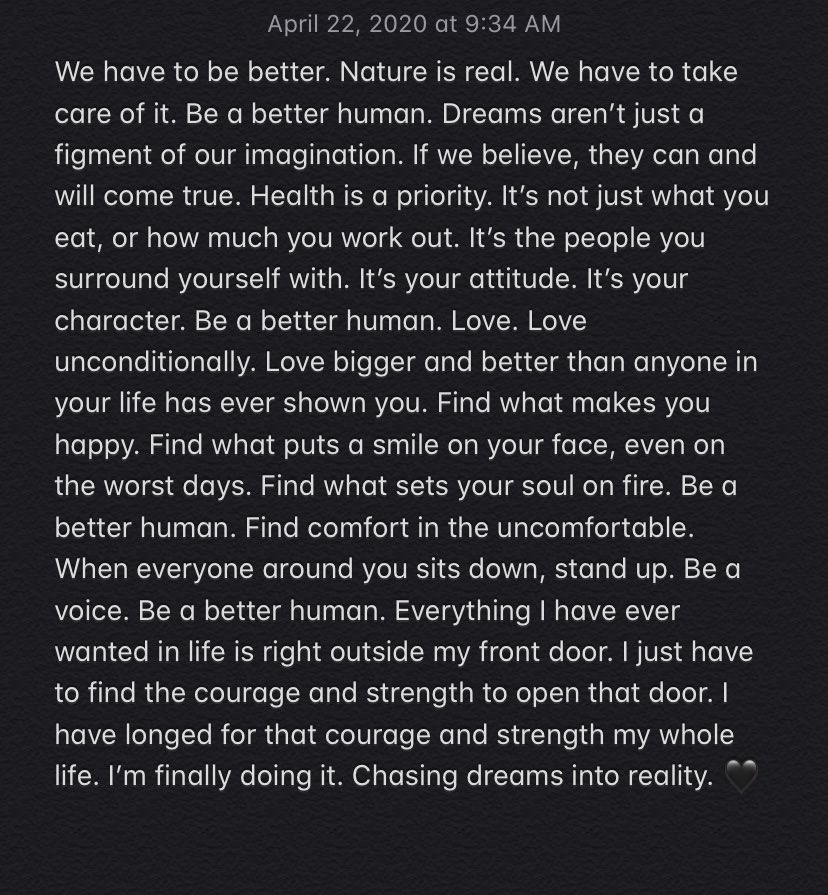 Good vibes day! Take care of the earth. She needs us to be kind to her. We need to be better humans.